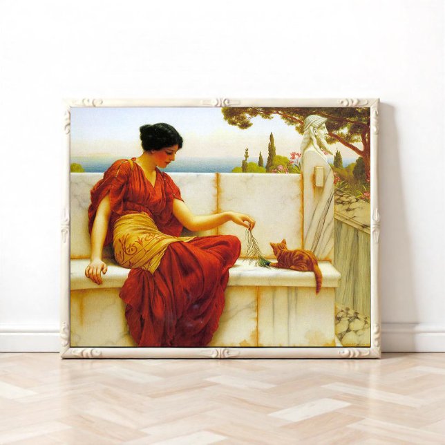 The tease by John William Godward Poster (Creator Uploaded)