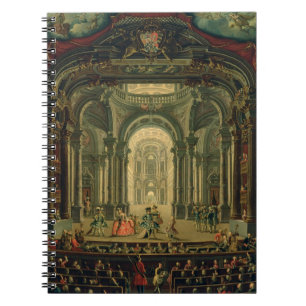 The Teatro Reale in Turin (oil on canvas) Notebook