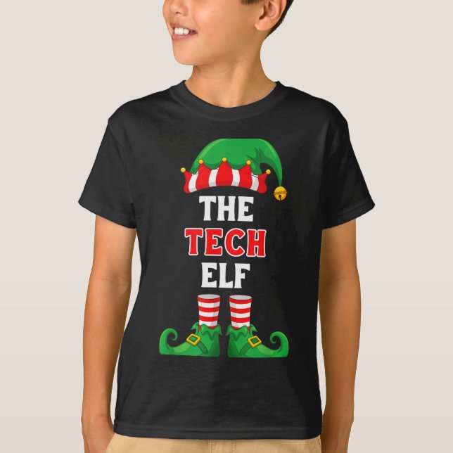 The Tech Elf Shirt Christmas For It Guy Tech Suprt (Front)