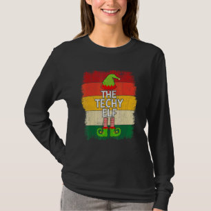 The Techy Elf Matching Group Christmas Party Pajam T-Shirt
