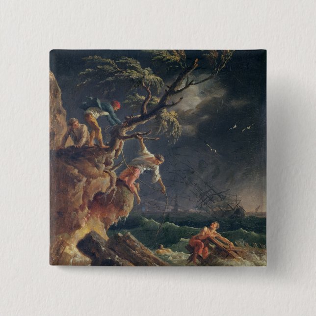 The Tempest, c.1762 15 Cm Square Badge (Front)