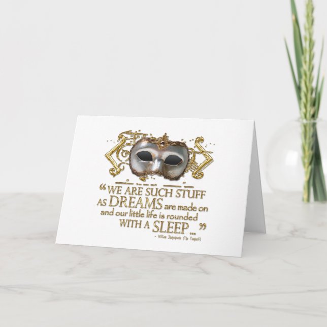 The Tempest Quote (Gold Version) Card (Front)