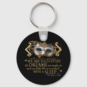 The Tempest Quote (Gold Version) Key Ring