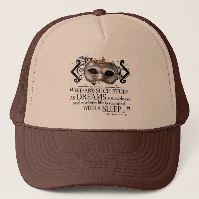 The Tempest Quote Trucker Hat (Front)