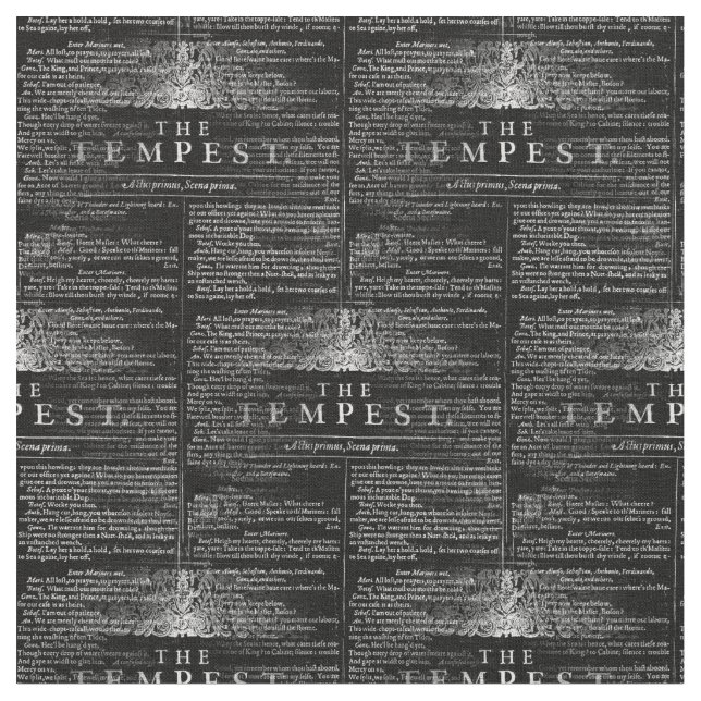 The Tempest Shakespeare Play Fabric (Close Up)