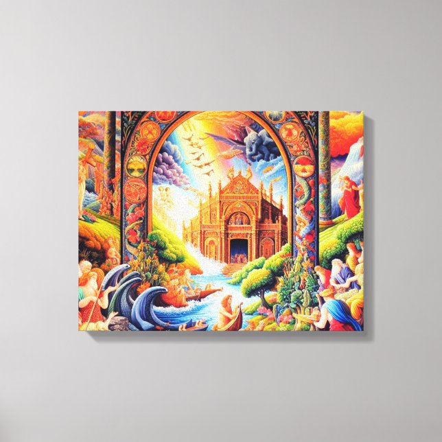 The Temple: A Sanctuary of Faith Canvas Print (Front)