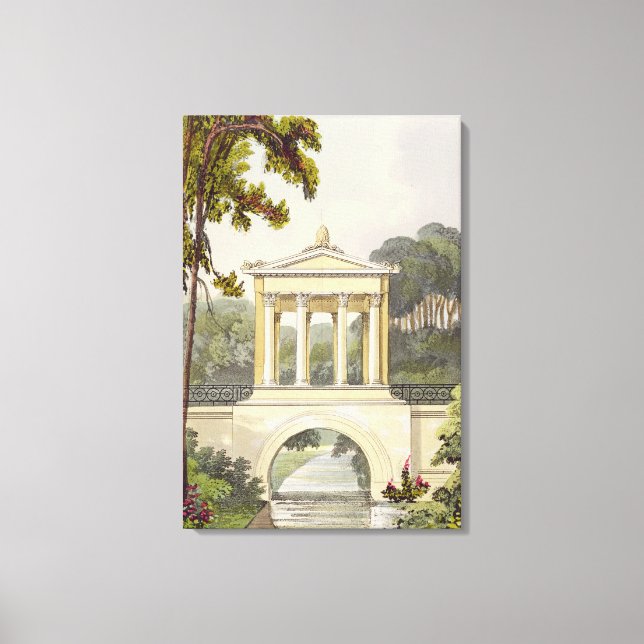 The Temple Bridge, from Ackermann's 'Repository of Canvas Print (Front)