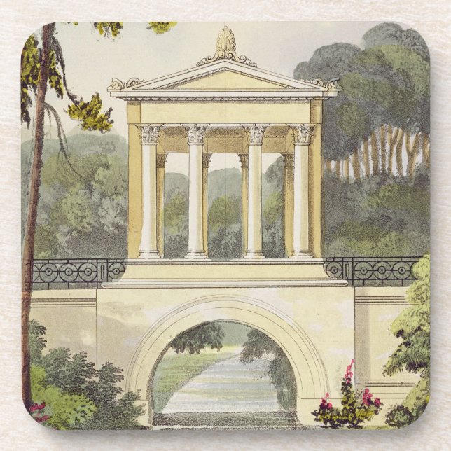 The Temple Bridge, from Ackermann's 'Repository of Coaster (Front)