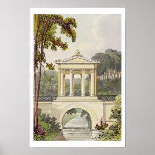 The Temple Bridge, from Ackermann's 'Repository of Poster