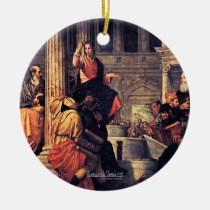 The Temple Finding 1558 Scripture Ceramic Tree Decoration