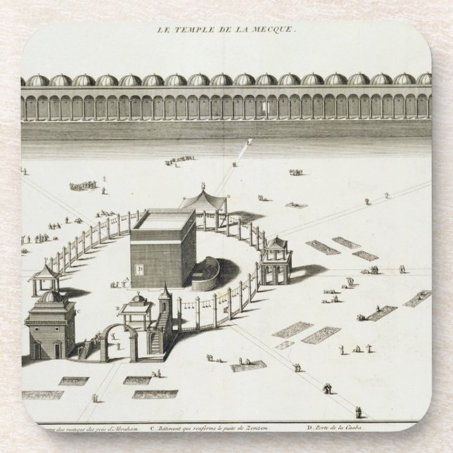 The Temple of Mecca (engraving) Coaster (Front)