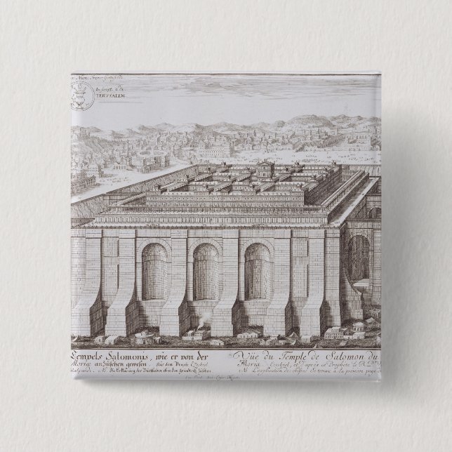 The Temple of Solomon, Jerusalem, from 'Entwurf ei 15 Cm Square Badge (Front)