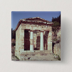 The Temple of the Treasures of the Athenians 15 Cm Square Badge