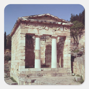 The Temple of the Treasures of the Athenians Square Sticker
