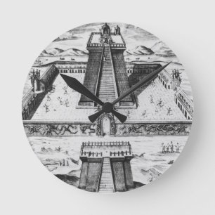 The Templo Mayor at Tenochtitlan Round Clock