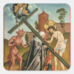 The Temptation of a Saint Square Sticker
