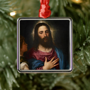 The Temptation of Christ, Titian Metal Tree Decoration