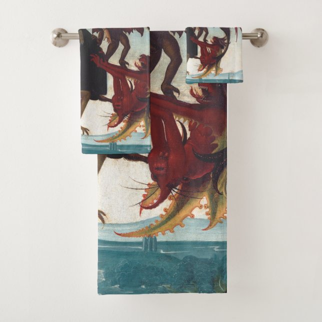 The Temptation of Saint Anthony by Michelangelo Bath Towel Set (Insitu)