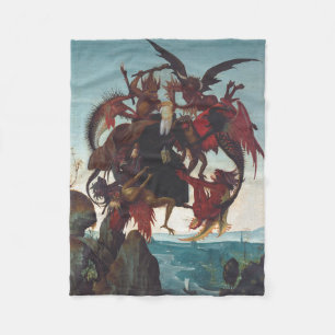 The Temptation of Saint Anthony by Michelangelo Fleece Blanket