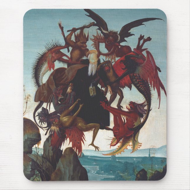 The Temptation of Saint Anthony by Michelangelo Mouse Pad (Front)
