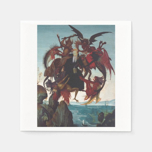 The Temptation of Saint Anthony by Michelangelo Napkin (Front)