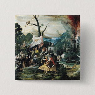 The Temptation of St. Anthony 2 15 Cm Square Badge
