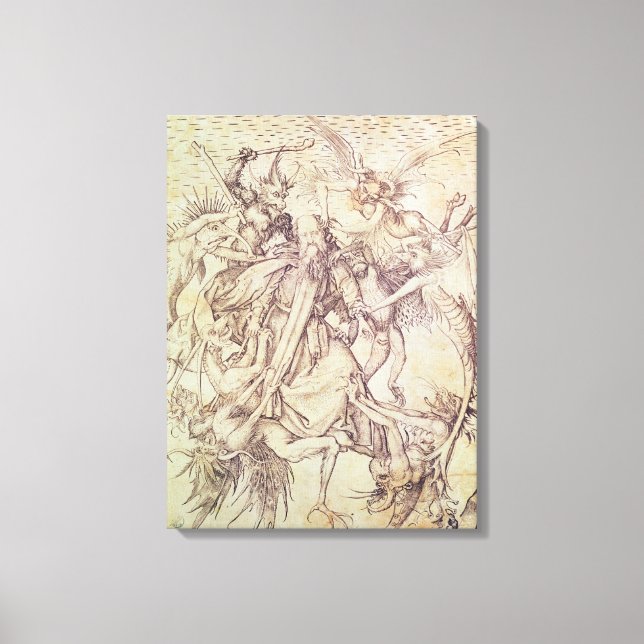 The Temptation of St. Anthony (engraving) Canvas Print (Front)
