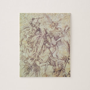 The Temptation of St. Anthony (engraving) Jigsaw Puzzle
