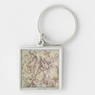 The Temptation of St. Anthony (engraving) Key Ring