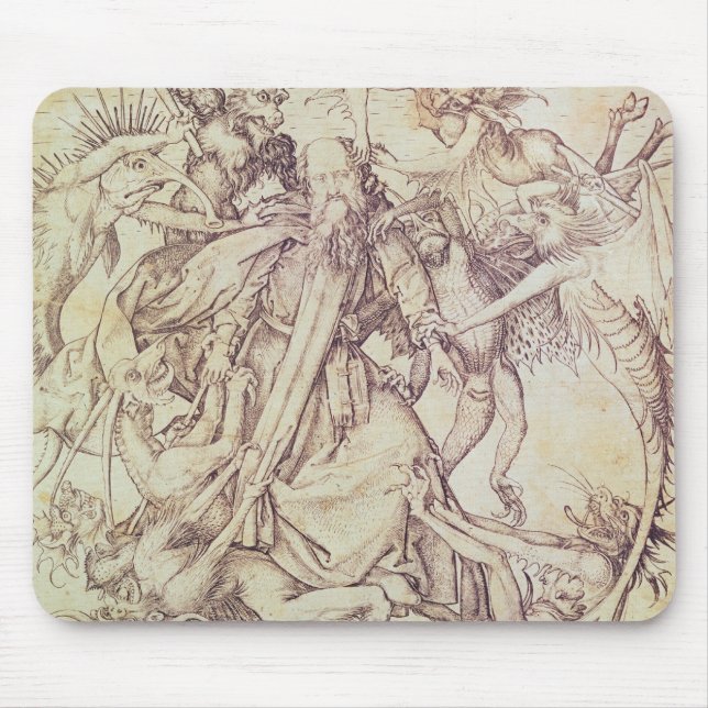 The Temptation of St. Anthony (engraving) Mouse Pad (Front)