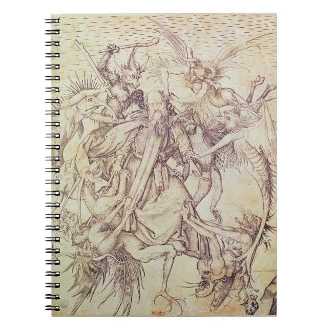 The Temptation of St. Anthony (engraving) Spiral Notebook (Front)