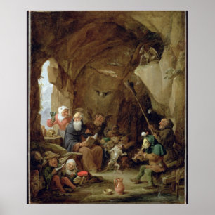 The Temptation of St. Anthony in a Rocky Cavern Poster