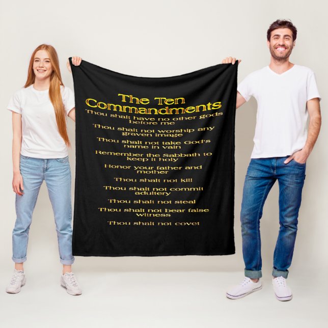 The Ten Commandments 01 Fleece Blanket (In Situ)