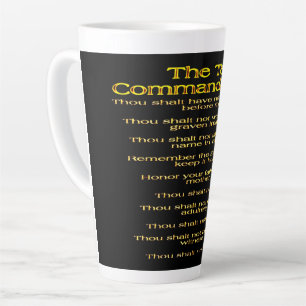 The Ten Commandments 01 Latte Mug