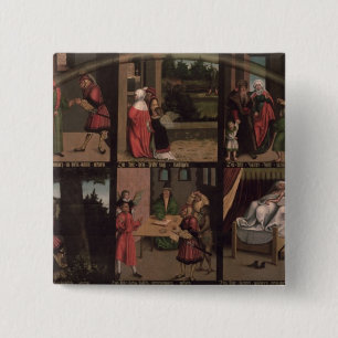 The Ten Commandments 15 Cm Square Badge