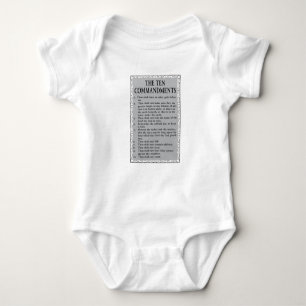 The Ten Commandments Bible Unisex Baby Bodysuit