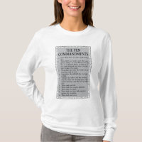 The Ten Commandments Bible Woman's T-Shirt