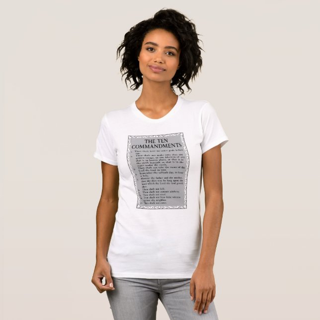 The Ten Commandments Bible Women's T-Shirt (Front Full)