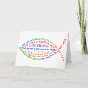 The Ten Commandments Card