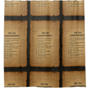 "The Ten Commandments." Christian  Shower Curtain