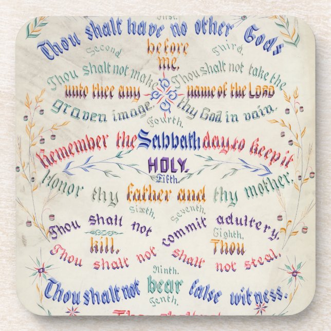The Ten Commandments Coaster (Front)