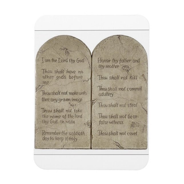 The Ten Commandments [English] Magnet (Vertical)