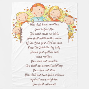 The Ten Commandments - Fleece Blanket, 60"x80" Blanket