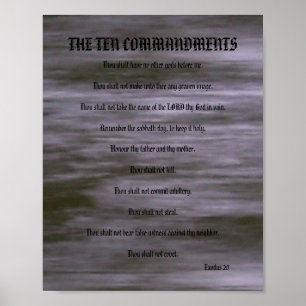 The Ten Commandments - Grey Streaks Poster