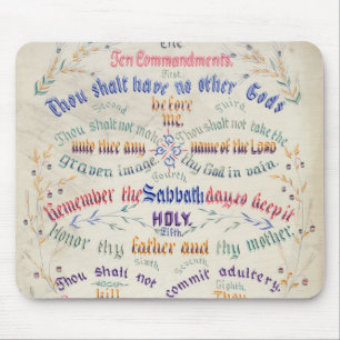 The Ten Commandments mousepad