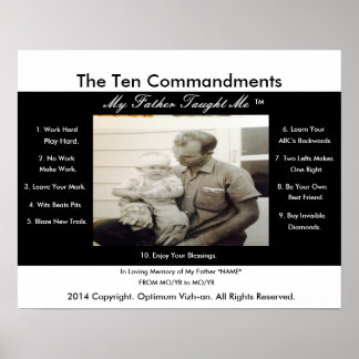 The Ten Commandments My Father Taught Me Poster