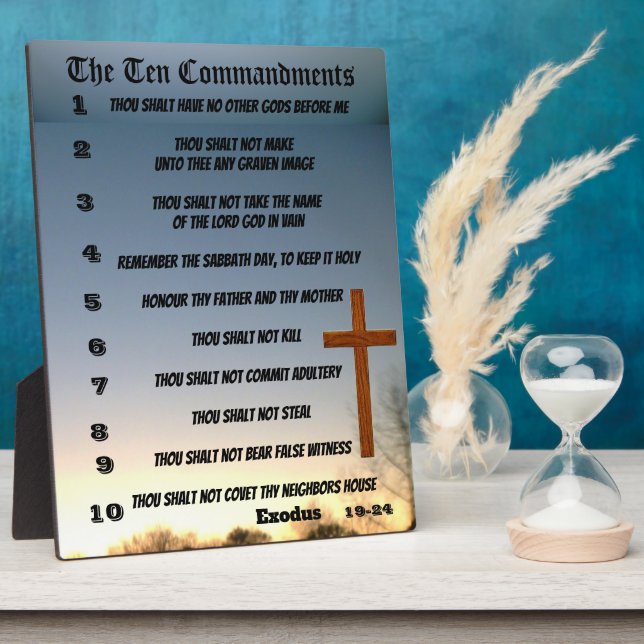 THE TEN COMMANDMENTS  PLAQUE (Side)