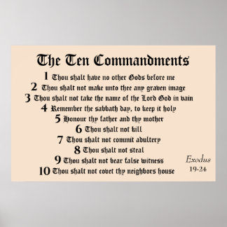 THE TEN COMMANDMENTS poster