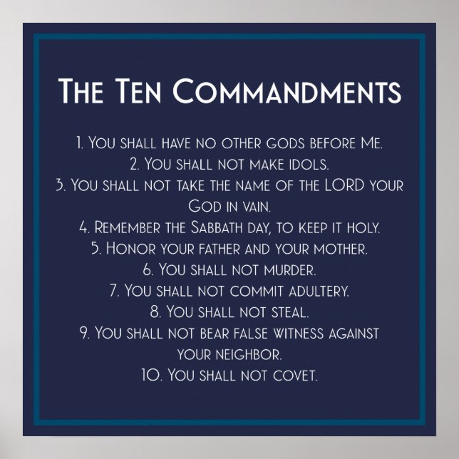 The Ten Commandments Poster (Front)