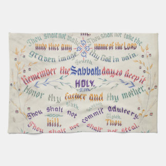 The Ten Commandments Tea Towel